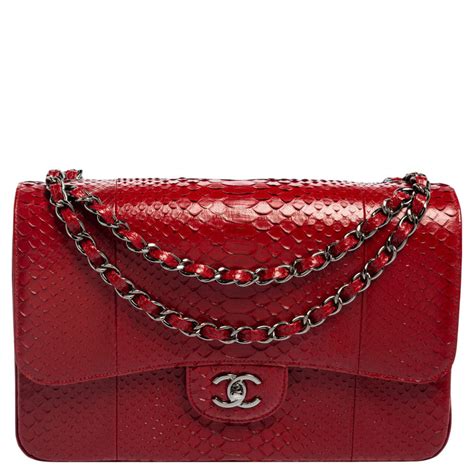 chanel boy python red|authentic Chanel python bags.